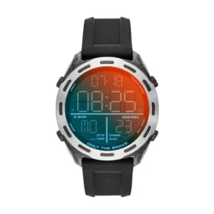 Relógio diesel crusher masculino digital preto de silicone